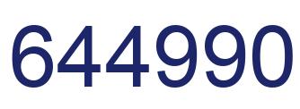 Number 644990 blue image