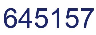Number 645157 blue image