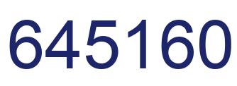 Number 645160 blue image