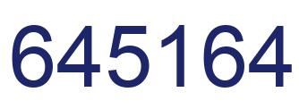 Number 645164 blue image