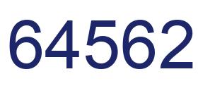 Number 64562 blue image