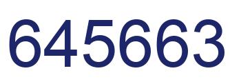 Number 645663 blue image