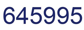 Number 645995 blue image