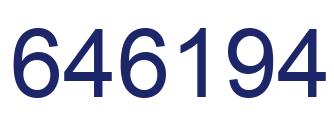 Number 646194 blue image