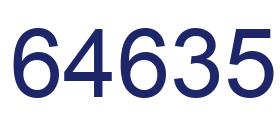 Number 64635 blue image