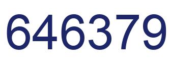 Número 646379 imagen azul