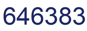 Number 646383 blue image