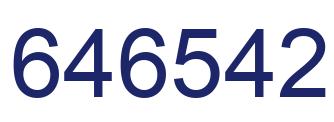 Number 646542 blue image