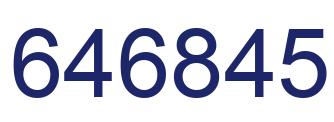 Number 646845 blue image