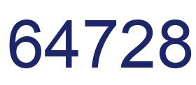 Number 64728 blue image