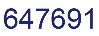 Number 647691 blue image