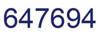 Number 647694 blue image