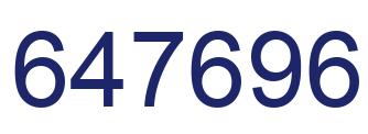 Number 647696 blue image