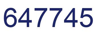 Número 647745 imagen azul