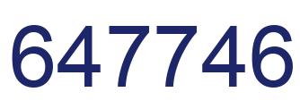 Number 647746 blue image