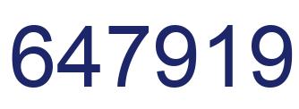 Number 647919 blue image