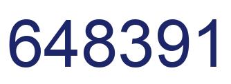 Number 648391 blue image