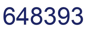 Number 648393 blue image