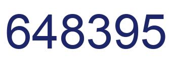 Number 648395 blue image