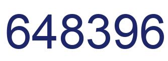 Number 648396 blue image