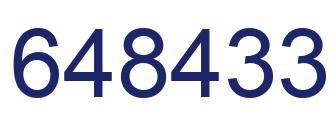 Number 648433 blue image