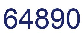 Número 64890 imagen azul