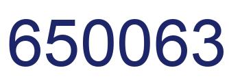 Number 650063 blue image