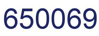 Number 650069 blue image