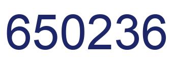 Number 650236 blue image