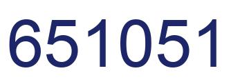Number 651051 blue image