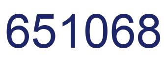 Number 651068 blue image