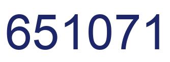 Number 651071 blue image