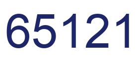 Número 65121 imagen azul