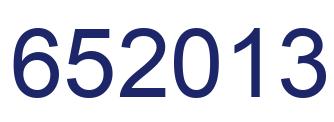 Number 652013 blue image