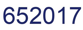 Number 652017 blue image