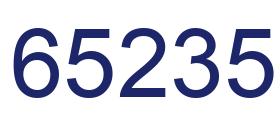 Number 65235 blue image