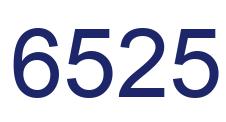 Número 6525 imagen azul