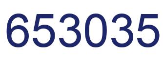 Number 653035 blue image