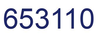 Number 653110 blue image