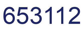Number 653112 blue image