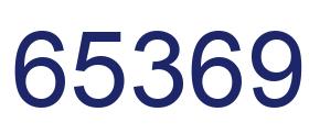 Number 65369 blue image