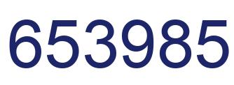 Number 653985 blue image