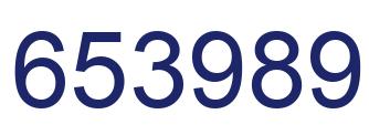 Number 653989 blue image