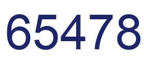 Number 65478 blue image