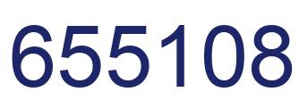 Number 655108 blue image