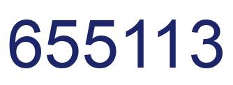 Number 655113 blue image