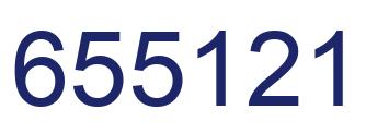 Number 655121 blue image