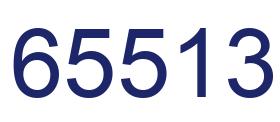 Number 65513 blue image