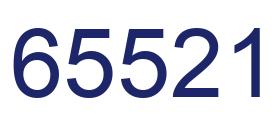 Number 65521 blue image