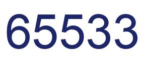 Number 65533 blue image